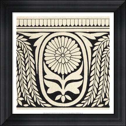 Framed Ornamental Tile Motif VIII Print