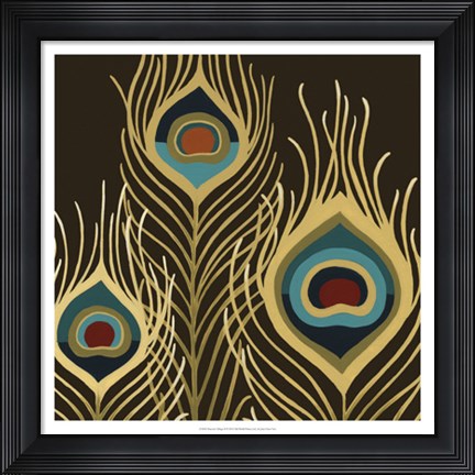 Framed Peacock Trilogy II Print