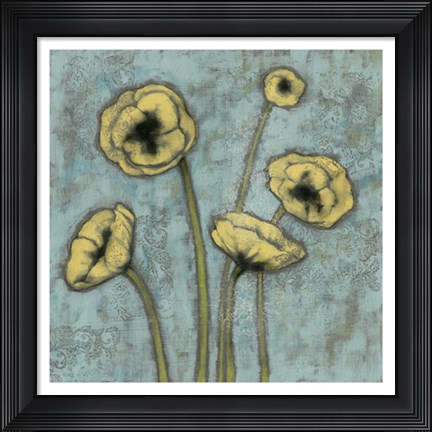 Framed Sun Poppies I Print