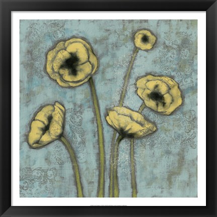 Framed Sun Poppies I Print