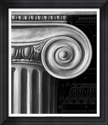 Framed Ionic Capital Detail I Print