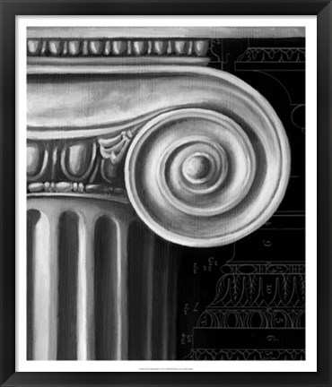 Framed Ionic Capital Detail I Print