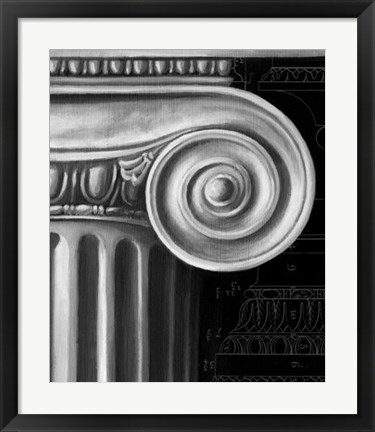 Framed Ionic Capital Detail I Print