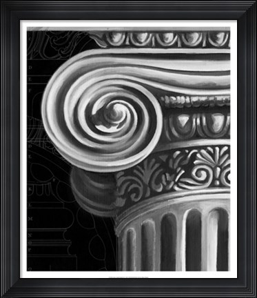 Framed Ionic Capital Detail II Print
