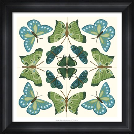 Framed Butterfly Tile I Print