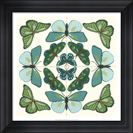 Framed Butterfly Tile II Print