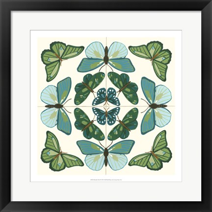 Framed Butterfly Tile II Print