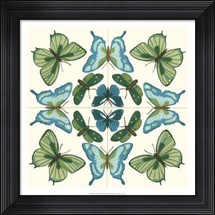 Framed Butterfly Tile III Print