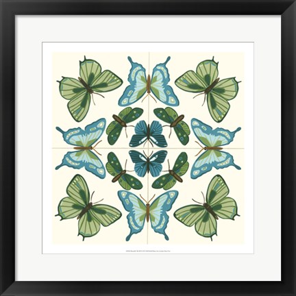 Framed Butterfly Tile III Print