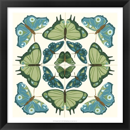 Framed Butterfly Tile IV Print