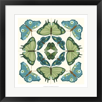 Framed Butterfly Tile IV Print