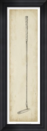 Framed Vintage Golf Clubs I Print