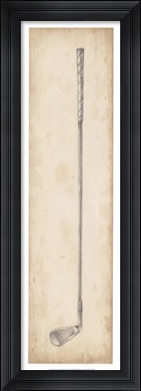 Framed Vintage Golf Clubs III Print