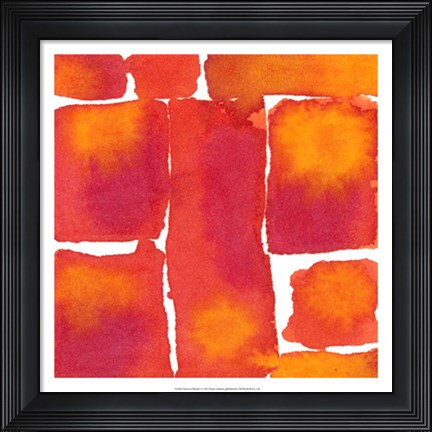 Framed Saturated Blocks I Print