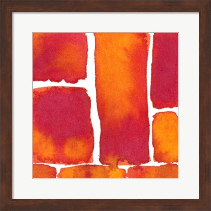 Framed Saturated Blocks II Print