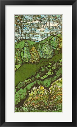 Framed Green Landscape II Print