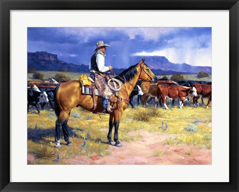 Framed Great American Cowboy Print