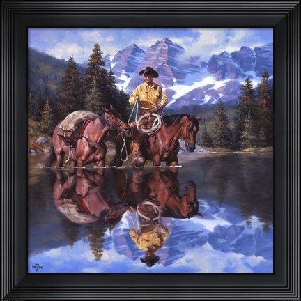 Framed Reflections of the Rockies Print