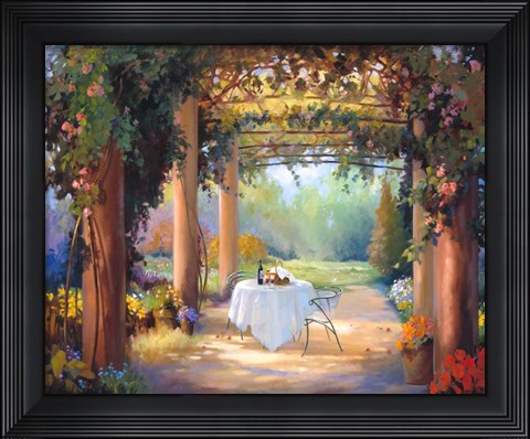 Framed Vino al Fresco Print