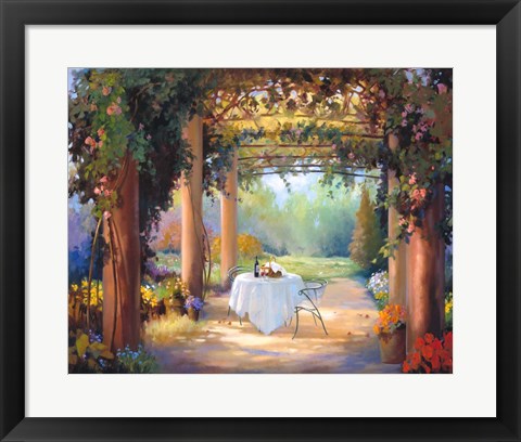 Framed Vino al Fresco Print