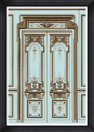 Framed French Salon Doors II Print