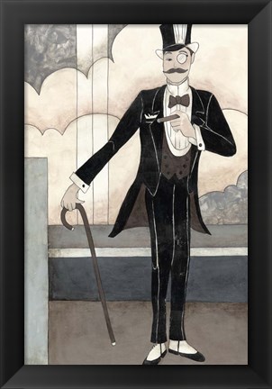 Framed Art Deco Gentleman Print