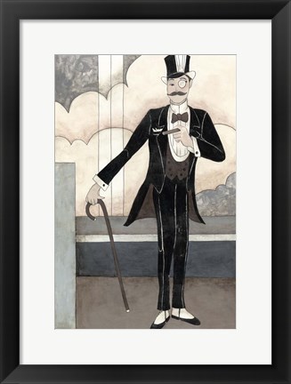 Framed Art Deco Gentleman Print