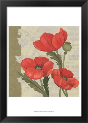 Framed Paris Poppy I Print