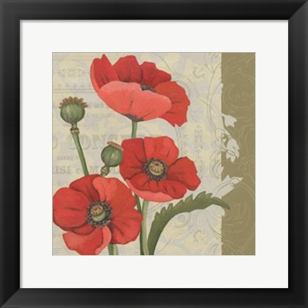 Framed Paris Poppy II Print