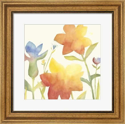 Framed Aquarelle Floral I Print