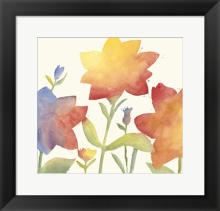 Framed Aquarelle Floral II Print