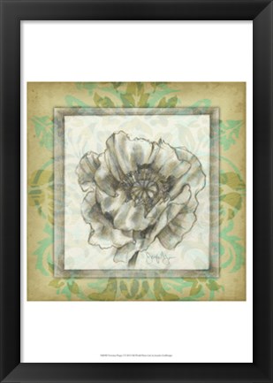 Framed Victorian Poppy I Print