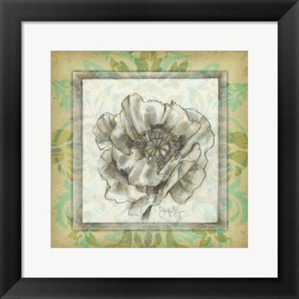 Framed Victorian Poppy I Print