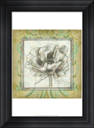 Framed Victorian Poppy II Print