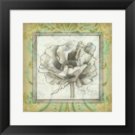 Framed Victorian Poppy II Print