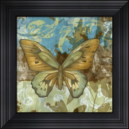 Framed Rustic Butterfly I Print
