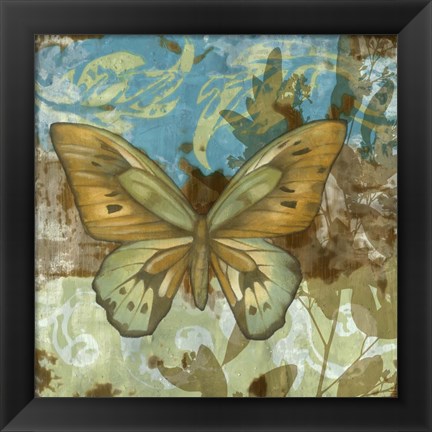 Framed Rustic Butterfly I Print