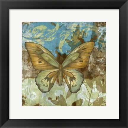 Framed Rustic Butterfly I Print