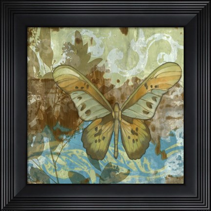 Framed Rustic Butterfly II Print