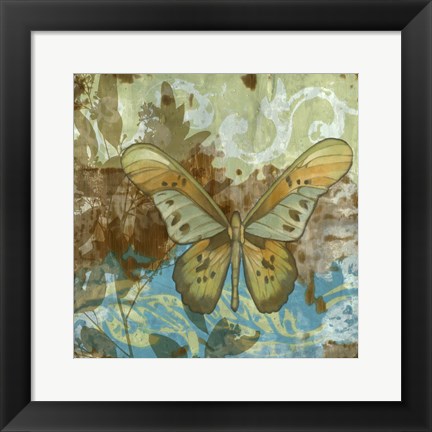 Framed Rustic Butterfly II Print