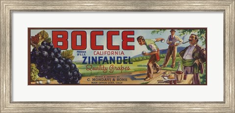 Framed 2-Up Vintage Wine Label II Print