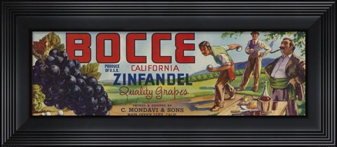 Framed 2-Up Vintage Wine Label II Print