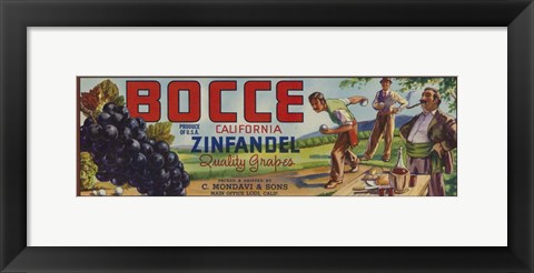 Framed 2-Up Vintage Wine Label II Print