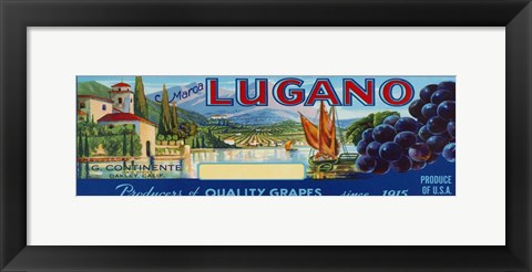 Framed 2-Up Vintage Wine Label III Print