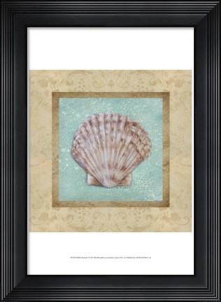 Framed Shell &amp; Damask I Print