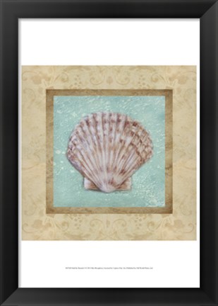 Framed Shell &amp; Damask I Print