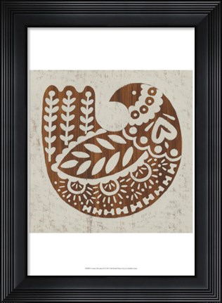 Framed Country Woodcut II Print