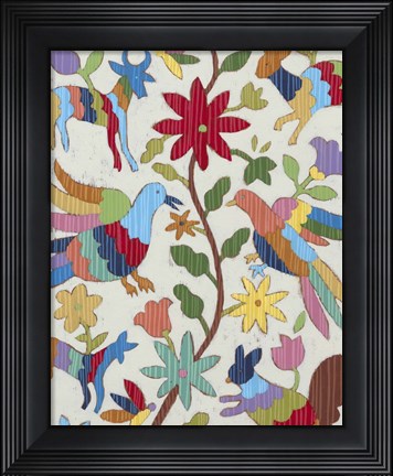 Framed Otomi Embroidery I Print