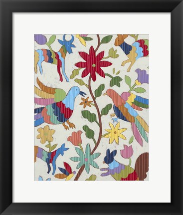 Framed Otomi Embroidery I Print