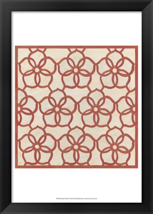 Framed Floral Trellis II Print